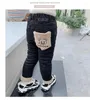 Trousers Girls Thickened Outer Wear Long Pants Winter Clothes Warm Children's Jeans Baby