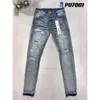 Denimbyxor avancerad av hög kvalitet Mens Purple Jeans Designer Jean Men rak design retro streetwear casual sweatpants mager stretch byxor