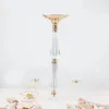 40cm to 120cm)Gold / Clear Acrylic Crystal Pillar Candle Stand Table Centerpiece Wedding Flower Bowl Pedestal 409