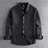 Podstawowa minimalistyczna kurtka koszuli dla mężczyzn Pure Bawełna Oxford Wojskowe światło Casual Work Safari Style Style Męskie Topy Koszula 240201