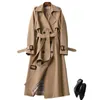 Womens Trench Coats Designer Womens Mid Length Windbreaker Double Breasted Coat Tops Brands Female Jacket Clothing Size S-4XL 240201
