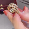 Ring in 3 Farben mit Boxgröße 6, 7, 8, 9, Schlangenring, 18 Karat vergoldetes Silber, Roségold. Ring, 12 Stile, Gold-Twist-Ring-Set, Geschenke