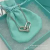 Tiffanyjewelry ketting gouden kettingontwerper voor vrouwen sterling zilver ushaped hoefijzer buckle tiffanyjewelry ketting high edition mode 844