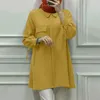 Ubranie etniczne Vintage Long Rueve Lapel Szybka koszula 2024 Zanzea Kobiety jesienne moda muzułmańska bluzka abaya Tops