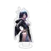 Portachiavi Anime Genshin Impact Raiden Shogun Cosplay Figura in acrilico Kamisato Ayaka Yelan Gioco Stand Segno Modello Desk Decor Ventole Giocattolo Regalo