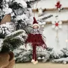 Christmas Decorations Handmade Crafts Plush Angel Girl Doll Pendant Tree Hanging Ornaments Year 2024 Xmas Gift Toy