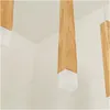 Pendelleuchten Holz Deckenleuchte Lampe Küche hängend Holz Wohnzimmer Modern Foyer Loft Shop