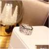 Side Stones Circar Ring Brand 클래식 패션 파티 보석을위한 여성용 패션 파티 보석 로즈 골드 볼 연회 고급스러운 남성 반지는 잘 드롭 ot3gu