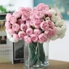 Decorative Flowers Artificial 27 Heads Rose Bouquet Wedding Bride Fake Flower Nordic Home Party Table Bedroom Vase Decoration Accessories