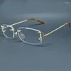 Solglasögon ramar transparenta glasögon Mens varumärkesdesigner Optisk ram lyxig Carter Eye Glass Wire C Clear Eyewear