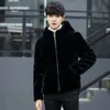 Мужская зимняя куртка из искусственного норкового меха в дизайнерском стиле с хлопковым повседневным и свободным пальто Trend 4GEP