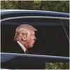 Bannerflaggor 25x32cm Trump 2024 Bilklistermärke Banner Flags Party Supplies U.S. Presidentval PVC Cars Window Stickers Drop Deliv DHZV1