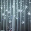 Strings Christmas Led Snowflake Lights String 8 Modes Waterproof Fairy Garland Curtain For Party Wedding Holiday Xmas Decoration