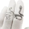 50 pçs/lote atacado mix estilo vintage prata cor cobra anéis de dedo para mulheres homens aberto ajustar grande animal jóias festa barra 240201