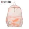 Schultaschen HOCODO Tie-Dye Frauen Rucksack Schöne Tasche für Teenager Mädchen Nylon Damen Reise Mode Wasserdicht