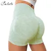 Pantaloncini attivi 2024 Natiche lavorate a maglia senza cuciture Sport Corsa Yoga Pantaloni fitness Stretti Quick Dry Training Donna