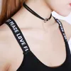 BRAS Women Sports BH Letters Straps High Impact For Gym Yoga Female Pad Sportswear Tank Top Sport Push Up Bralette Sexy