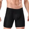 Boxers Slips Man Ijs Zijde Shorts Onderbroek Mannelijke Grote Maat heren Mesh Slipje Ademende Lange Boxer Voor Mannen ondergoed 240117