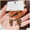 Charm 2022 New Niche Design Super Shiny Rhinestones Leaf Long Tassel Ear Button Personality Premium Eardrop Drop Delivery Dhlae