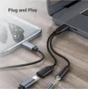 2 in 1 USB Type C 변환기에서 3.5mm 오디오 및 충전기 이어폰 헤드폰 잭 오디오 어댑터 커넥터 케이블