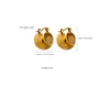 Charm 14k Yellow Gold Chunky Geometric Unusual Earrings Personalized Rust Proof Jewelry Bijoux Femme