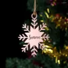 Christmas Decorations Personalized Snowflake Wood Ornaments DIY Wooden Crafts Ornament Making Supplies Decoration 2024