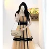 Casual Dresses Gagarich Spring Dress 2024 French Fashion Light Ripe High Cold Royal Long Slip A-line Mesh Lady Vestidos Mujer