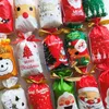 Juldekorationer 10st presentpåsar Packaging Candy Bag Snowflake Drawstring Merry For Home Year 2024Xmas Present2024