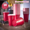 Gobelets jetables pailles 450ml, en plastique rouge, fête, jeu de Beerpong, tasse à boire, pique-nique, Barbecue en plein air, Bar, Restaurant, vaisselle