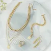 Halskette Ohrringe Set Mimicup Schmuck für weibliche Ball einschließlich V-förmige mehrschichtige Kette Ring Armband Frauen Geschenk Party