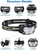 9 LED lampe frontale à lumière forte USB rechargeable capteur de mouvement phare Portable pêche Camping lampe frontale en plein air lampe de poche de travail