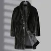 Designer Mens Youth Imitation Mink Fur Jacket Winter Tjockade varm läder Dubbelsidig slitage Toppkläder KVHT
