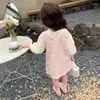 Clothing Sets Autumn Children Baby Girls Bubble Sleeve Shirt Vest Dress Princess Costumes Kids Clothes Outfits Two-piece Suit