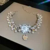 チョーカーFyuan Luxury Water Drop Crystal Chokerネックレス