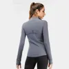 Align Lu Lu Definisci Cappotto sportivo da donna Yoga Giacche da jogging sottili Abbigliamento Vita alta Palestra Activewear Giacca a maniche lunghe Abbigliamento da allenamento St 14