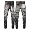 paarse jeans designer jeans voor heren Rechte skinny broek jeans baggy denim Europese jean hombre herenbroek broek biker borduurwerk gescheurd voor trend 29-40 J9032