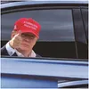 Banner Flags 25x32cm Trump 2024 Autocollant automobile Banner Flags Party Supply U.S.Desitial élection PVC Cars Window Stickers Drop Deliv DHZV1