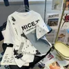 Frauen T Shirts Design Gefühl Denim Patchwork Kurzarm T-Shirt 2024 Sommer Koreanische Lose Halb Top