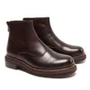 Ayak bileği orijinal deri siyah kahverengi elbise ayakkabıları erkekler için fermuarlı resmi botlar