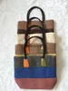 Сумки на ремне, цвет дерева, полосатая сумка и сумка, большая вместительная женская тканая женская сумкаH2421