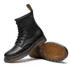 Buty mężczyźni oryginalne skórzane klasyczne sześć dziury buty mody brytyjski styl jeżdżący krótkie kostki buty wojskowe but damski but
