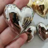 Brass Chunky 5CM Big Size Heart Hoop Earrings Women Jewelry Punk Party T Show Gown Runway Korean Japan INS 240123