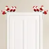 Decorações de Natal Moldura de porta exclusiva, apliques de árvore, adereços decorativos, 4 estilos de mesa, decoração de canto de Papai Noel