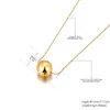 Chains Lokaer Fashion 18mm Big Ball Pendant Necklace For Women 316L Stainless Steel Link Chain Gold Plated Ladies Choker Jewelry N23045