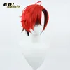 Party Supplies Machina X Flayon Cosplay Wig Holostars English Tempus Youtuber Black Red Short Hår Virtual Idol Rollspel Vtuber Headwear