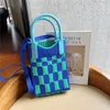 Shoulder Bags Fasion Knied Plaid Women andbags Designer Woolen Small Tote Bag Casual Woven Soulder Crossbody Sopper Purse 2023H2421