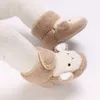 Stivali 3D Cartoon Bear Baby Snow Winter Peluche Stivaletti caldi Born Infant Girls Boys Scarpe da passeggio per bambini con fondo morbido antiscivolo