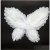 Accessoires de costumes Plume Papillon Fée Ailes D'ange Pour Enfants Adts Noir Blanc Rouge Rose Drop Livraison Costumes Costumes Cosplay OTCX3