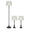 Table Lamps Traditional 3-Piece Lamp Set Bronze Finish Book Lights Desk