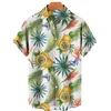 Camisas casuais masculinas oversized floral havaiano traje praia férias y2k vintagetropical fruta padrão mens designer roupas venda